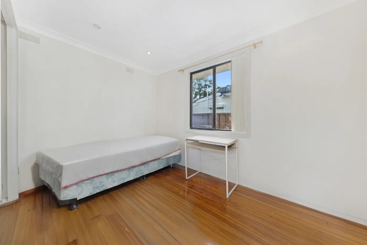 Digitally furnished apartment room prepared for property marketing