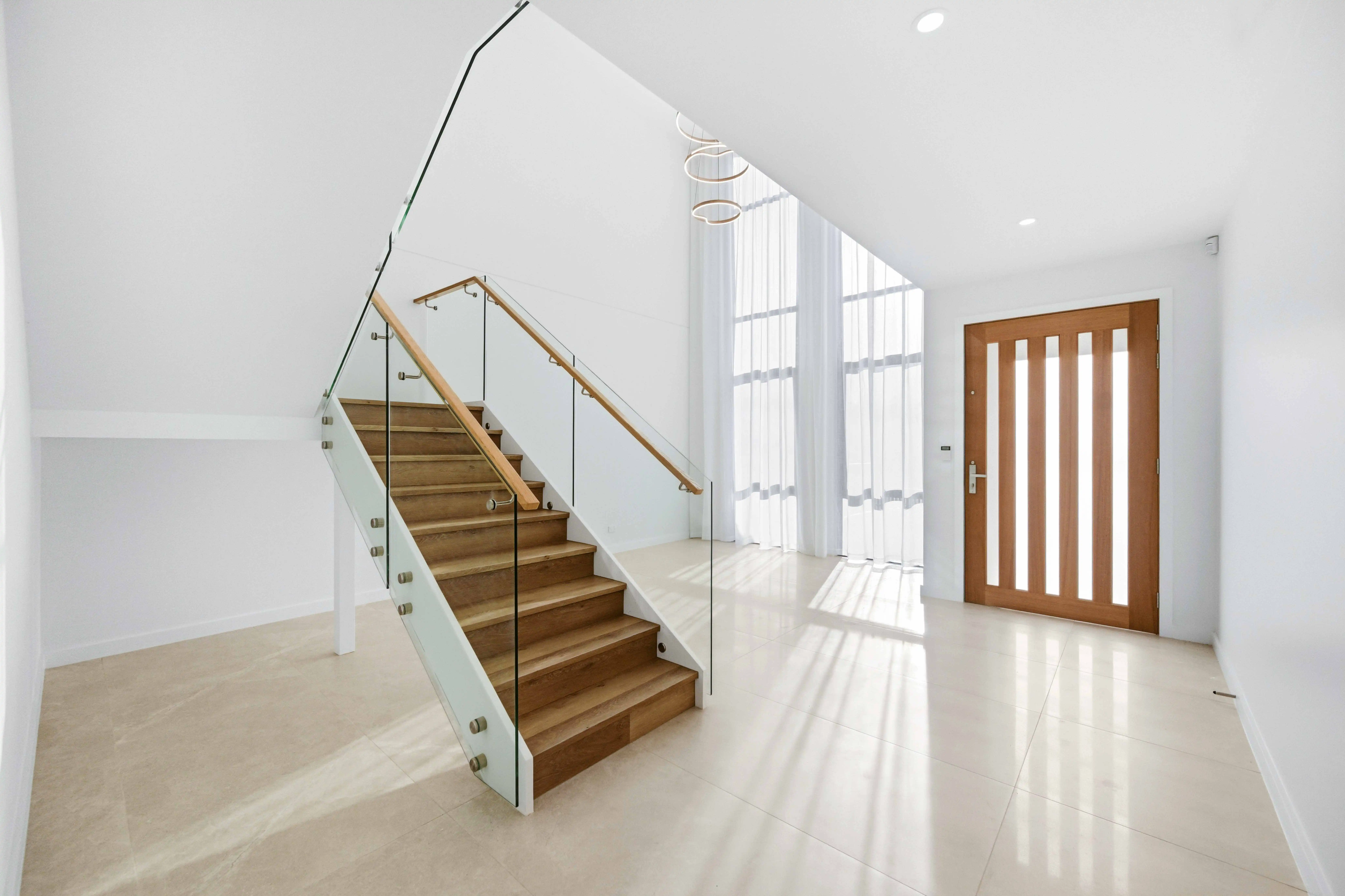 Rental property entrance prepared for photography